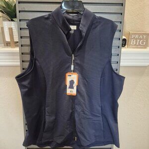 Greg Norman Women’s Ribbed Vest Navy Lightweight Golf Size XXL NEW WITH TAGS